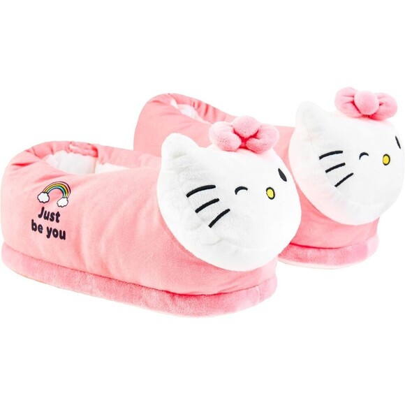 Hello Kitty Plush Slippers Women's 8.5 Pink - Picture 1 of 7